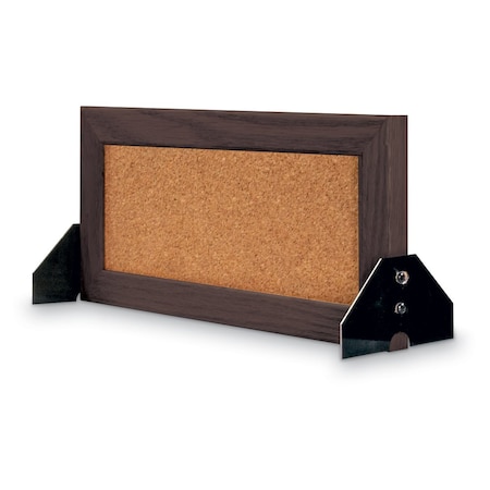 Indoor Enclosed Combo Board,48x36,Bronze Frame/Burgundy & Black